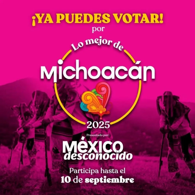 ¡Elige tu experiencia favorita! Abiertas las votaciones para Lo Mejor de Michoacán: Sectur 